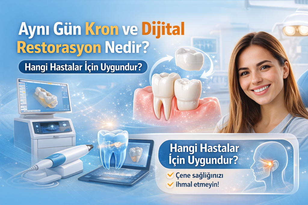 Aynı Gün Kron ve Dijital Restorasyon Nedir? Hangi Hastalar İçin Uygundur?